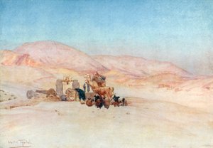 Brønnen, på veien til kongegravene (fargelitografi) av Walter Frederick Roofe Tyndale