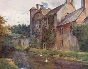Wessex: Palasset, Wells (fargelitografi) av Walter Frederick Roofe Tyndale
