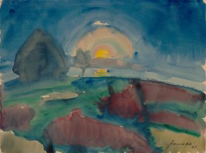 Mondaufgang (auf Hiddensee) av Walter Gramatte