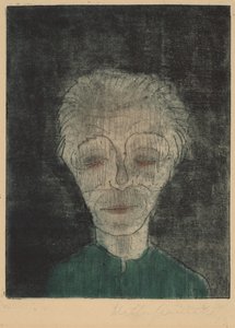 Selvportrett av sliten mann, 1923.