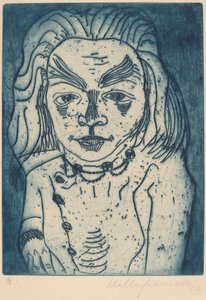 Kvinne med et halskjede, 1923. av Walter Gramatte