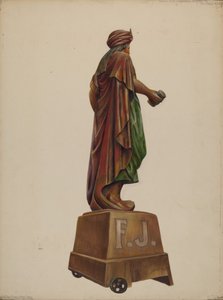 Sigarbutikkfigur, ca. 1937. av Walter Hochstrasser