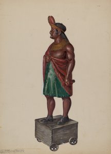 Sigarbutikk indisk, ca. 1936. av Walter Hochstrasser