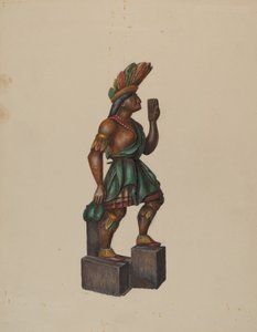 Sigarbutikk indisk, ca. 1936. av Walter Hochstrasser