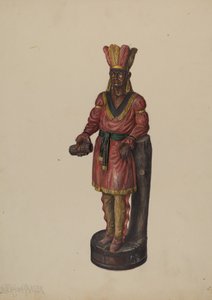 Sigarbutikk indisk, ca. 1936. av Walter Hochstrasser