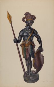 Sigarbutikk indisk, ca. 1937. av Walter Hochstrasser