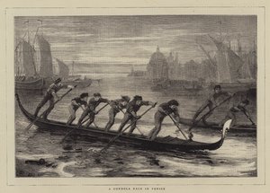 Et gondolløp i Venezia