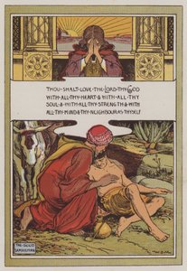 Den barmhjertige samaritan (farge litho)