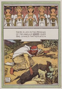 The Lost Sheep (farge litho) av Walter Jenks Morgan