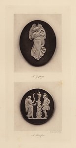 Wedgwood keramiske plaketter som viser klassiske scener (fotogravyr) av Walter L. Colls