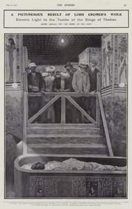 Elektrisk lys i gravene til kongene av Theben (litho) av Walter Paget