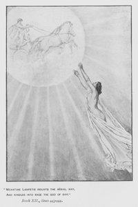 Illustrasjon for pavens Odyssey of Homer (litho) av Walter Paget
