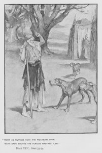 Illustrasjon for pavens Odyssey of Homer (litho) av Walter Paget