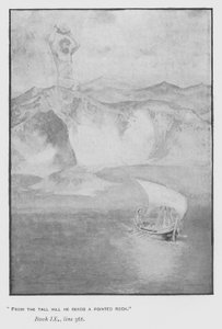 Illustrasjon for pavens Odyssey of Homer (litho) av Walter Paget