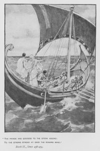 Illustrasjon for pavens Odyssey of Homer (litho)