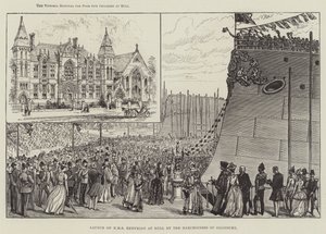 Lansering av HMS Endymion på Hull av Marchioness of Salisbury av Walter Paget