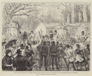Staten i Irland, bønder som stopper Reloare-jakten ved Marquis of Drogheda's Gate, i Kildare av Walter Paget