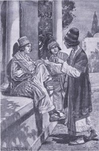 Løftet til tre kamerater, illustrasjon fra My Magazine av Walter Paget