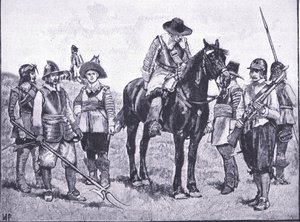 Types of Cromwellian Soldiery, fra Cassells History of the British People utgitt av Waverley Book Company Limited, ca. 1940 av Walter Paget
