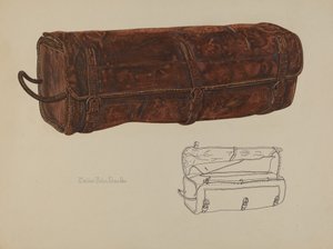 Postveske i skinn, ca. 1938.