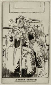 A Weak Defence, ca. 1911 (etsing) av Walter Richard Sickert