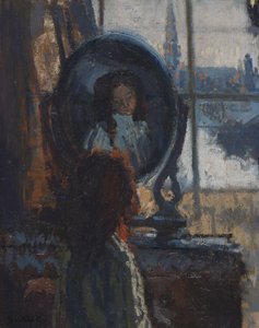 Jente ved et glass, lille Rachel av Walter Richard Sickert