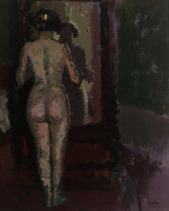 Nude at Mirror, Sally, ca. 1907-09 (olje på lerret)