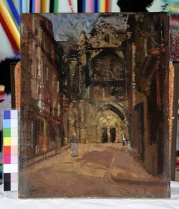 St Jacques, Dieppe, Frankrike, ca. 1900 (olje på lerret) av Walter Richard Sickert