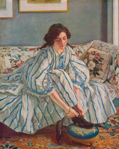 Tiing Her Shoe, c1900