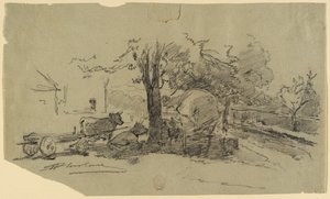 En landsbyplass av Walter Shirlaw
