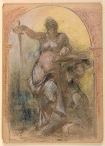 Design for en veggdekorasjon av Walter Shirlaw