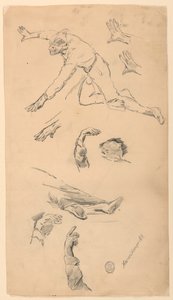 Studier av hender og figurer av Walter Shirlaw