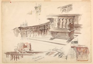 Studier av Siena-katedralen av Walter Shirlaw