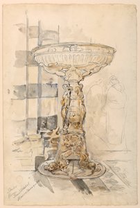 Studie av bassenget, Siena-katedralen av Walter Shirlaw
