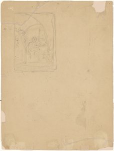 Studie av et interiør [verso] av Walter Shirlaw