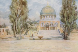 Klippedomen fra moskeen i El Aksa, Jerusalem av Walter Spencer Stanhope Tyrwhitt