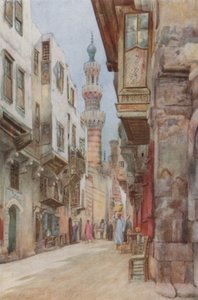 Porten til moskeen til Ibrahim Agha, Kairo av Walter Spencer Stanhope Tyrwhitt