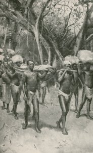 Tilhengerne av Dr. Livingstone bærer hans balsamerte kropp til kysten av Walter Stanley Paget