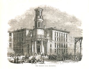 The Present Coal Exchange, åpnet av Prince Albert i 1849, Thames Street, 1878