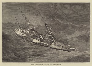HMS Urgent i kuling i Biscayabukta