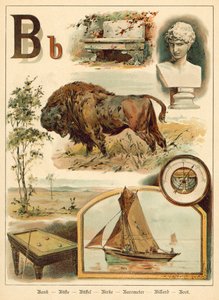 Bokstav B (chromolitho) av Walter Zweigle