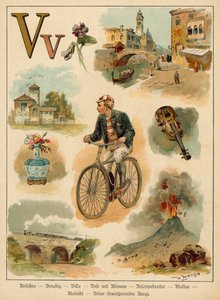 Bokstav V (chromolitho)