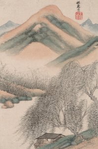 Landskap i stilene til gamle mestere; Landskap etter Hui Chong (965