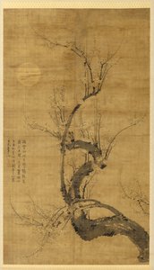 A Prunus in the Moonlight, 1300-tallet. av Wang Mian