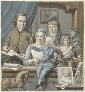 Kunstneren selv og hans familie av Warner Horstink