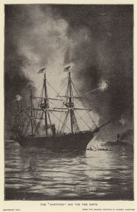 "Hartford" og brannflåtene (litho) av Warren Sheppard