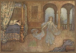 Feen som dukker opp for prinsen, fra Myrten. av Warwick Goble