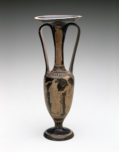 Loutrophoros med bryllupsscene, 425–420 f.Kr. (terrakotta) av Washing Painter (attr. to)