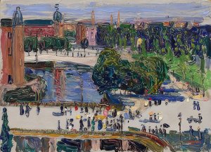 Amsterdam - utsikt fra vinduet. 1904 av Wassily Kandinsky