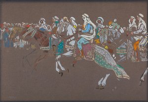 Arabisk kavaleri, 1905. av Wassily Kandinsky
